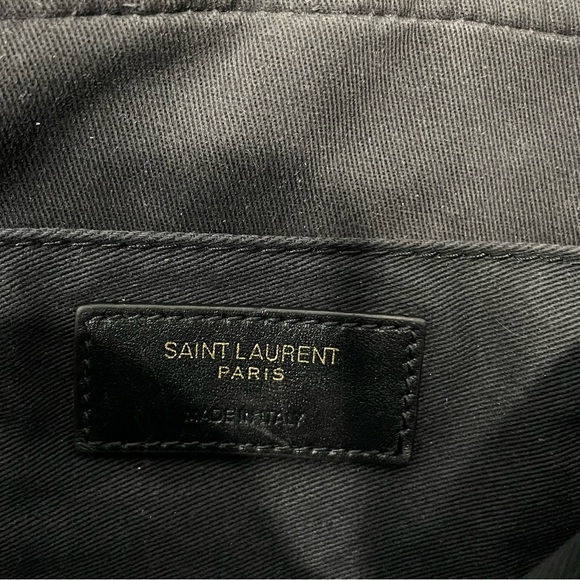 Saint Laurent Black Quilted Leather Camera Crossbody with Gold YSL - Picture 10 of 13